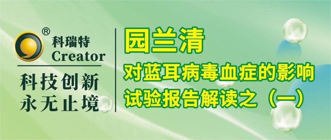 養(yǎng)殖技術(shù) | 園蘭清對藍(lán)耳病毒血癥的影響-試驗(yàn)報告解讀之一